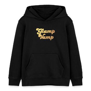 Glamp Vamp Gold Glamping Camping Luxus cool Camper - Kinder Organic Hoodie Mini Cruiser von Stanley/Stella - Schwarz - Vorne - AI Model Kid Male (0cm)