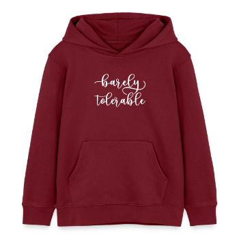 Stolz und Vorurteil - kaum erträglich I - Kinder Organic Hoodie Mini Cruiser von Stanley/Stella - Burgunderrot - Vorne - AI Model Kid Female (0cm)