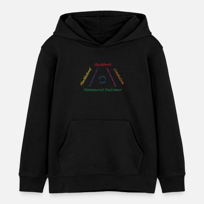 Famille Dulcimer Coloré - Sweat à capuche enfant bio Stanley/Stella - noir