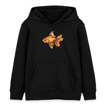 Goldfisch - Kinder Organic Hoodie Mini Cruiser von Stanley/Stella - Schwarz - Vorne - AI Model Kid Male (0cm)