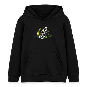 MTB Trikot Damen Mountainbike Shirts - Kinder Organic Hoodie Mini Cruiser von Stanley/Stella - Schwarz - Vorne - AI Model Kid Male (0cm)