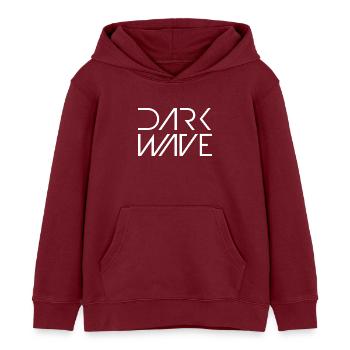 Dunkelwellen-Geometrischer Tee - Kinder Organic Hoodie Mini Cruiser von Stanley/Stella - Burgunderrot - Vorne - AI Model Kid Female (0cm)