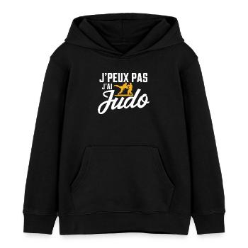Ich kann nicht, ich habe Judo - Kinder Organic Hoodie Mini Cruiser von Stanley/Stella - Schwarz - Vorne - AI Model Kid Male (0cm)