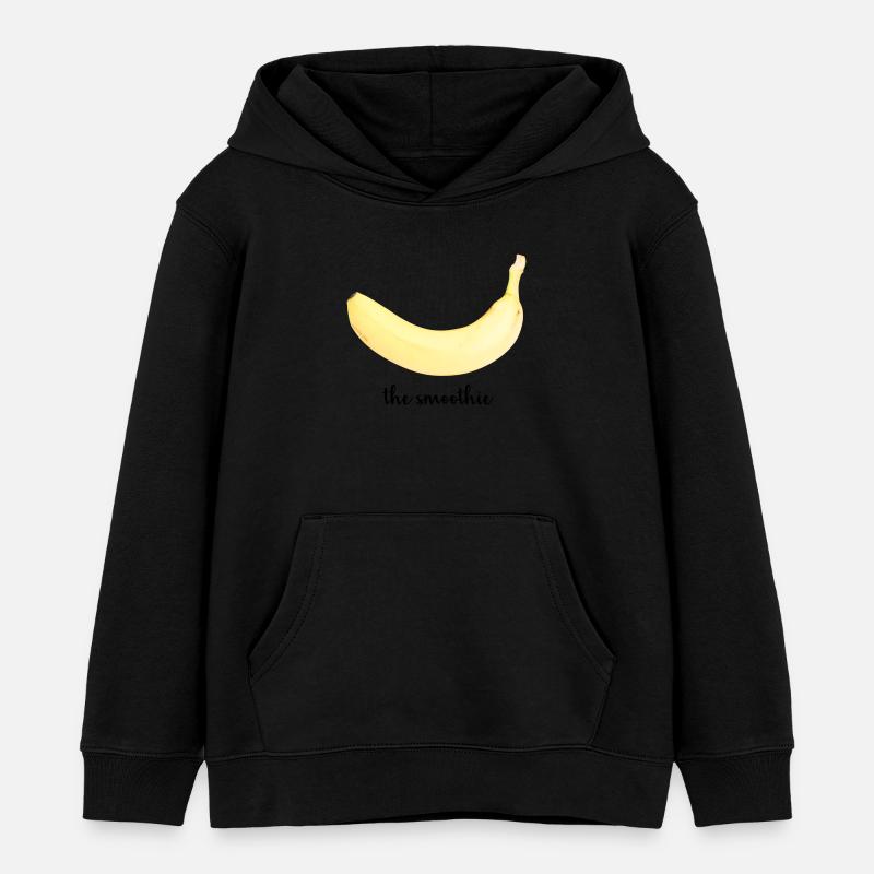 banane - Sweat à capuche enfant bio Stanley/Stella - noir