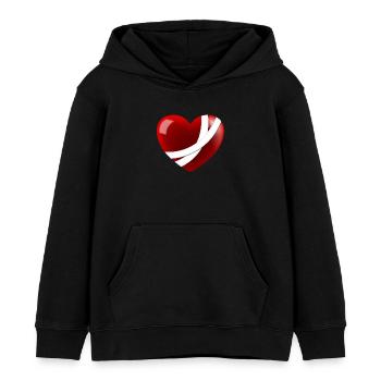 Wounded Heart - Kids Organic Hoodie by Stanley/Stella - black - Front - AI Model Kid Male (0cm)