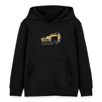 Bagger, Baustelle - Kinder Organic Hoodie Mini Cruiser von Stanley/Stella - Schwarz - Vorne - AI Model Kid Male (0cm)