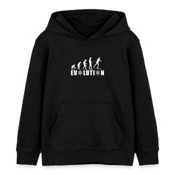 EVOLUTION SKI DE FOND Biathlon Combiné nordique - Sweat à capuche enfant bio Stanley/Stella - noir - Devant - AI Model Kid Male (0cm)