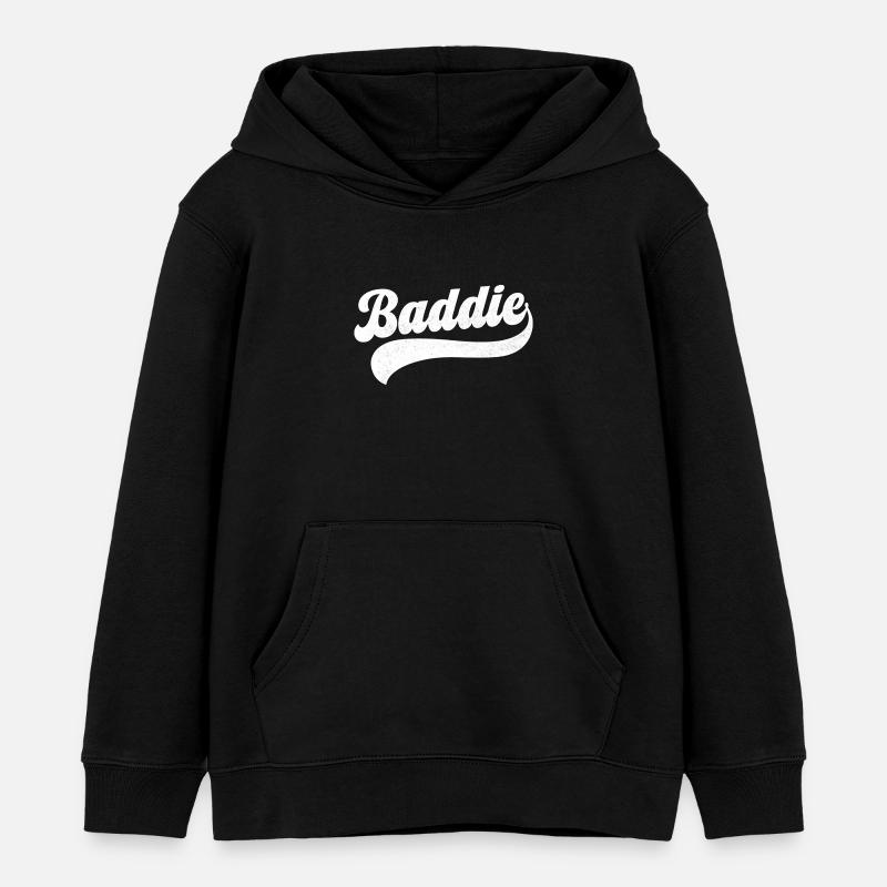 méchant - Sweat à capuche enfant bio Stanley/Stella - noir