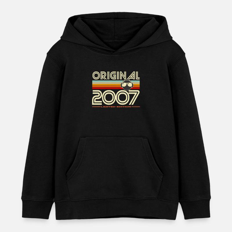 Original 2007 Édition Rétro - Sweat à capuche enfant bio Stanley/Stella - noir