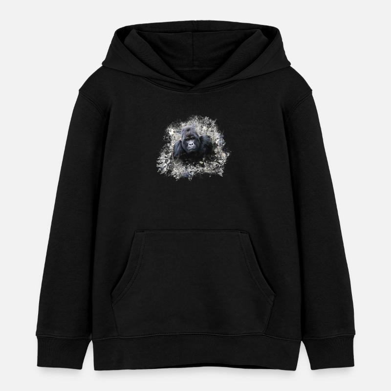 gorilla - Kinder Organic Hoodie Mini Cruiser von Stanley/Stella - Schwarz
