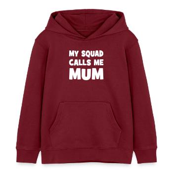 mère - Sweat à capuche enfant bio Stanley/Stella - bordeaux - Devant - AI Model Kid Female (0cm)