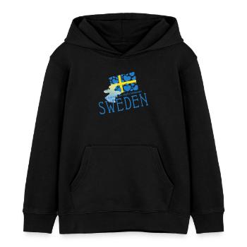 Schweden Sverige Suède - Sweat à capuche enfant bio Stanley/Stella - noir - Devant - AI Model Kid Male (0cm)