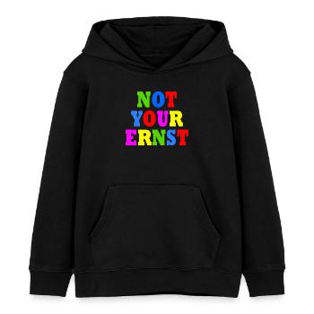 Not your ernst - Kinder Organic Hoodie Mini Cruiser von Stanley/Stella - Schwarz - Vorne - AI Model Kid Male (0cm)