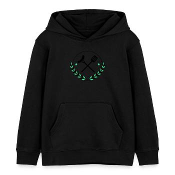 Grillbesteck Grillen - Kinder Organic Hoodie Mini Cruiser von Stanley/Stella - Schwarz - Vorne - AI Model Kid Male (0cm)