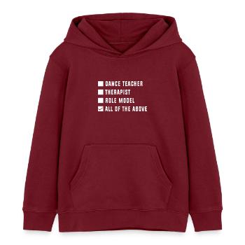 Tanzlehrer - Kinder Organic Hoodie Mini Cruiser von Stanley/Stella - Burgunderrot - Vorne - AI Model Kid Female (0cm)