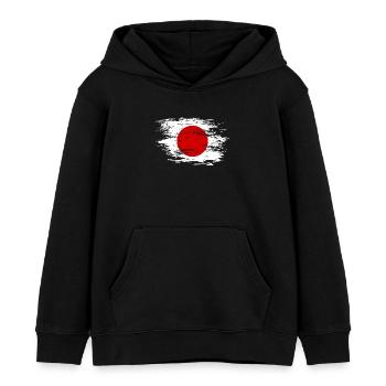 Japan flag used - Kids Organic Hoodie by Stanley/Stella - black - Front - AI Model Kid Male (0cm)