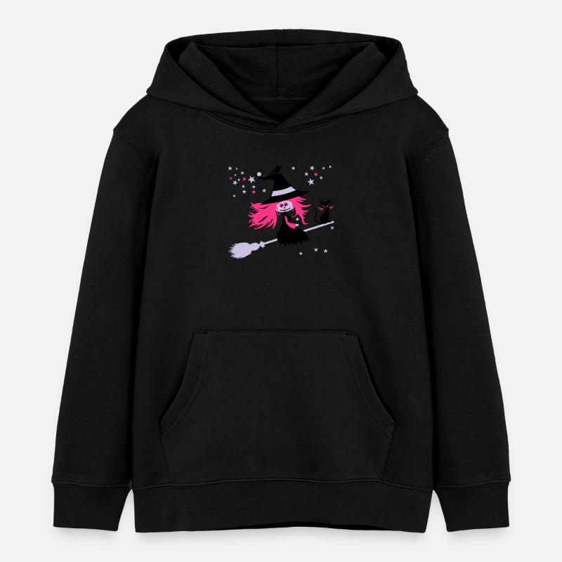 sorcière - Sweat à capuche enfant bio Stanley/Stella - noir