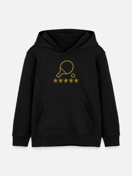Tischtennis - Kinder Organic Hoodie Mini Cruiser von Stanley/Stella - Schwarz
