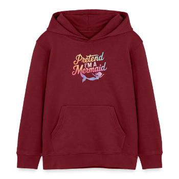 Sirène Fable Sirènes Conte de fées - Sweat à capuche enfant bio Stanley/Stella - bordeaux - Devant - AI Model Kid Female (0cm)