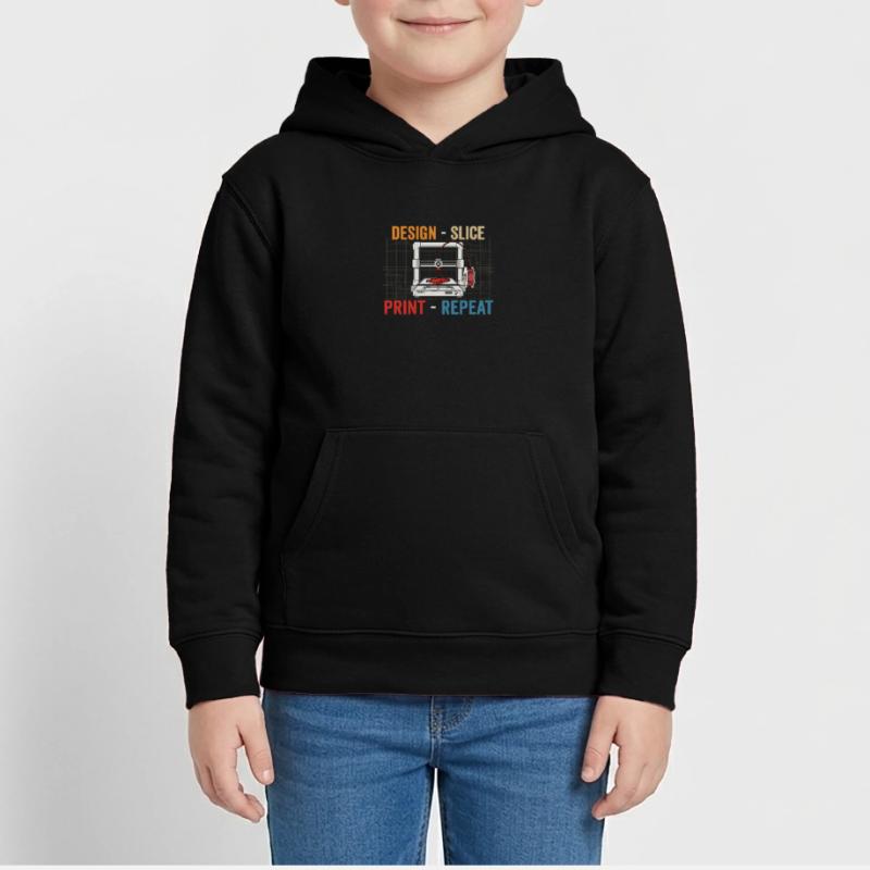 3D-Druck Evolution – Design Slice Print Repeat Kinder Organic Hoodie Mini Cruiser von Stanley/Stella