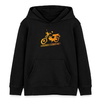 Simson S51 Enduro Legende - Kinder Organic Hoodie Mini Cruiser von Stanley/Stella - Schwarz - Vorne - AI Model Kid Male (0cm)