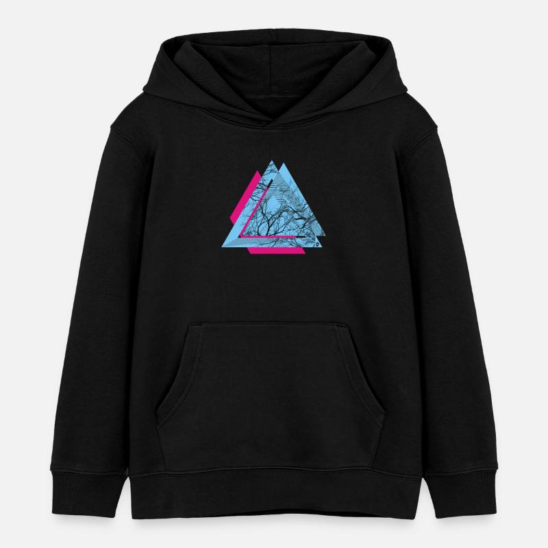 AD Triangle - Sweat à capuche enfant bio Stanley/Stella - noir