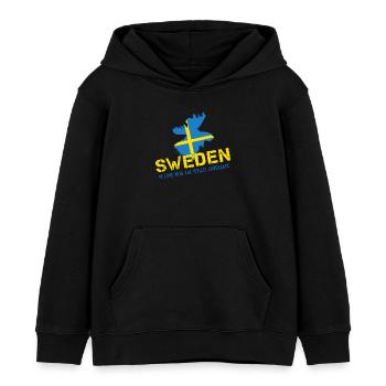 Schweden Suède - Sweat à capuche enfant bio Stanley/Stella - noir - Devant - AI Model Kid Male (0cm)