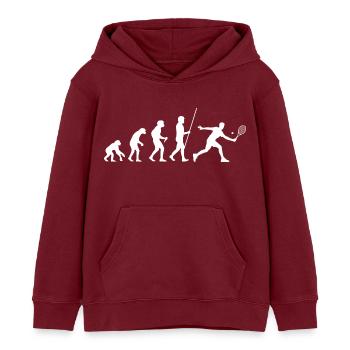 Tennis Evolution - Kinder Organic Hoodie Mini Cruiser von Stanley/Stella - Burgunderrot - Vorne - AI Model Kid Female (0cm)