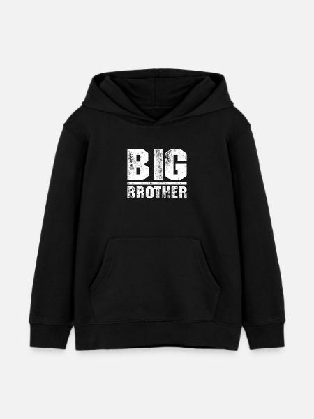 Orwellian Surveillance Bold - Kids Organic Hoodie by Stanley/Stella - black