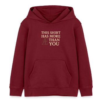 Ancient English Runic Alphabet - Kids Organic Hoodie by Stanley/Stella - burgundy - Front - AI Model Kid Female (0cm)