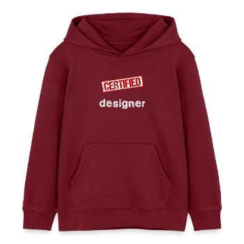 Designer - Kinder Organic Hoodie Mini Cruiser von Stanley/Stella - Burgunderrot - Vorne - AI Model Kid Female (0cm)