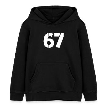 Fun 67 Zahl 6-7 6 7 Sechs Sieben - Kinder Organic Hoodie Mini Cruiser von Stanley/Stella - Schwarz - Vorne - AI Model Kid Male (0cm)