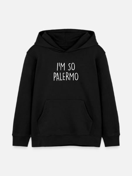 Palermo Italy Italien - Kinder Organic Hoodie Mini Cruiser von Stanley/Stella - Schwarz