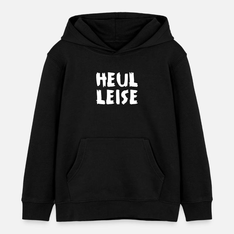 hurler doucement - Sweat à capuche enfant bio Stanley/Stella - noir