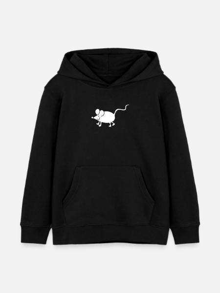 Souris - Sweat à capuche enfant bio Stanley/Stella - noir