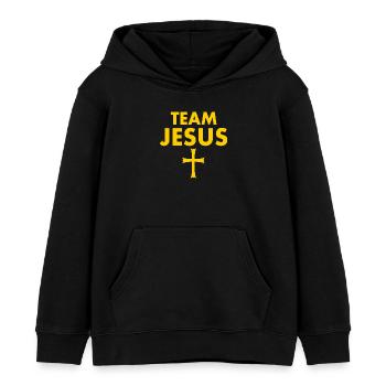 Team jesus - Kinder Organic Hoodie Mini Cruiser von Stanley/Stella - Schwarz - Vorne - AI Model Kid Male (0cm)
