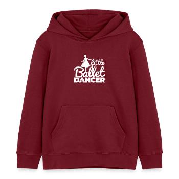 Petite danseuse de ballet - Sweat à capuche enfant bio Stanley/Stella - bordeaux - Devant - AI Model Kid Female (0cm)