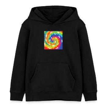 Krawatte Farbstoff Muster - Regenbogen bunte Kunst-Liebhaber-Geschenk - Kinder Organic Hoodie Mini Cruiser von Stanley/Stella - Schwarz - Vorne - AI Model Kid Male (0cm)