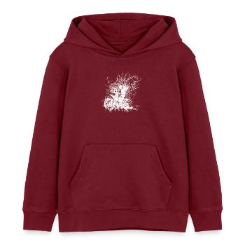 Bikerin Splash Style Geländefahrt - Kinder Organic Hoodie Mini Cruiser von Stanley/Stella - Burgunderrot - Vorne - AI Model Kid Female (0cm)