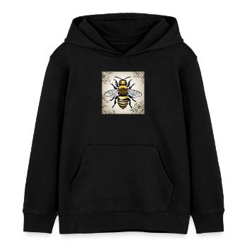 Honigbiene - Kinder Organic Hoodie Mini Cruiser von Stanley/Stella - Schwarz - Vorne - AI Model Kid Male (0cm)