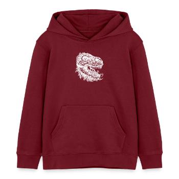 Dinosaure Crâne Squelette Dino Fleurs Tattoo - Sweat à capuche enfant bio Stanley/Stella - bordeaux - Devant - AI Model Kid Female (0cm)