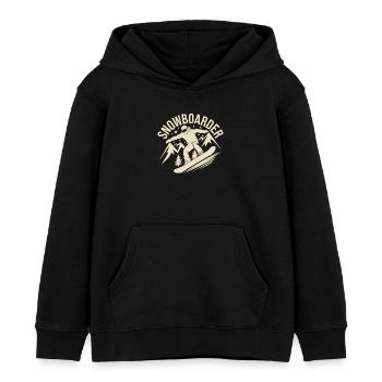 Snowboard Snowboarder Snowboarden Wintersport - Kinder Organic Hoodie Mini Cruiser von Stanley/Stella - Schwarz - Vorne - AI Model Kid Male (0cm)