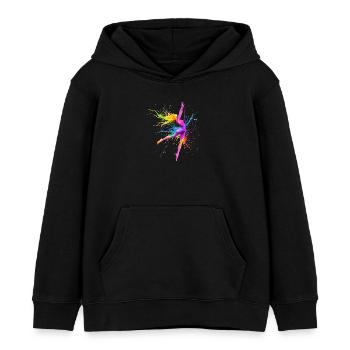 Danseuse Colorée Danseuse Professeur de Danse Cadeau - Sweat à capuche enfant bio Stanley/Stella - noir - Devant - AI Model Kid Male (0cm)