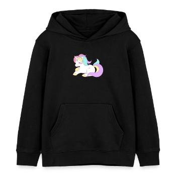 Einhorn - Kinder Organic Hoodie Mini Cruiser von Stanley/Stella - Schwarz - Vorne - AI Model Kid Male (0cm)