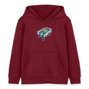 Tischkicker Tischfußball - Kinder Organic Hoodie Mini Cruiser von Stanley/Stella - Burgunderrot - Vorne - AI Model Kid Female (0cm)
