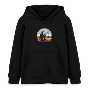 Angeln Angler Fischen - Kinder Organic Hoodie Mini Cruiser von Stanley/Stella - Schwarz - Vorne - AI Model Kid Male (0cm)