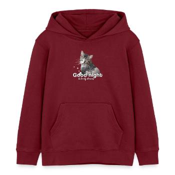 Chemise de sommeil bonne nuit bonne nuit - Sweat à capuche enfant bio Stanley/Stella - bordeaux - Devant - AI Model Kid Female (0cm)