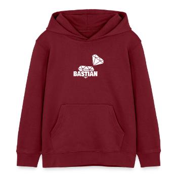 Kostbar Bastian - Kinder Organic Hoodie Mini Cruiser von Stanley/Stella - Burgunderrot - Vorne - AI Model Kid Female (0cm)