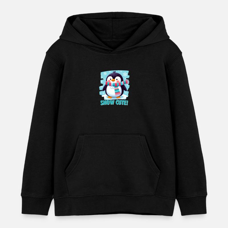 Mignon de la neige ! - Sweat à capuche enfant bio Stanley/Stella - noir
