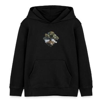 Arbre - Sweat à capuche enfant bio Stanley/Stella - noir - Devant - AI Model Kid Male (0cm)